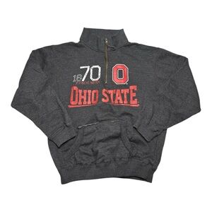Ohio State Gray Quarter-Zip Sweatshirt Size Medium